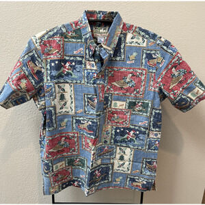 Reyn Spooner shirt pullover Mele Kalikimaka Christmas Santa 2003 XL